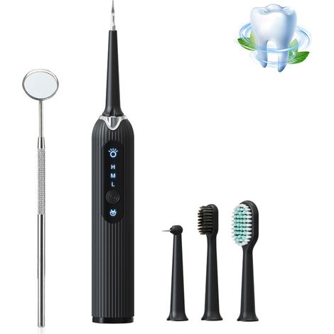 Détartreur Dentaire Électrique - 12000 Vibrations/Min - 3 Vitesses Réglables - Étanche - Rechargeable USB - Pour Adulte - 1 Pièce (1/5)