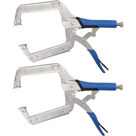 Pince C Clamp 2pcs Pince-Étau Robuste 14" Pince en C en Acier avec Vis Réglable Poignée en Caoutchouc et Levier à Dégagement Rapide Outil de Serrage Antirouille pour Menuiserie (1/5)