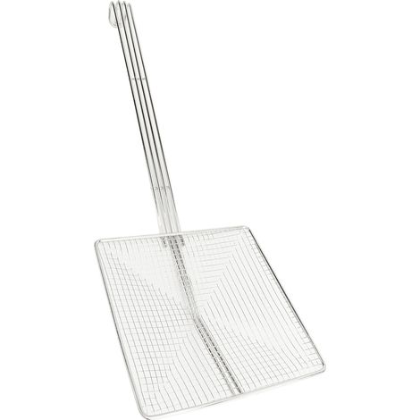 Écumoire carrée en acier inoxydable pour la cuisson et la friture, ustensiles de cuisine, passoire à mailles larges, passoire à pâtes, cuillère à mailles larges (1/5)