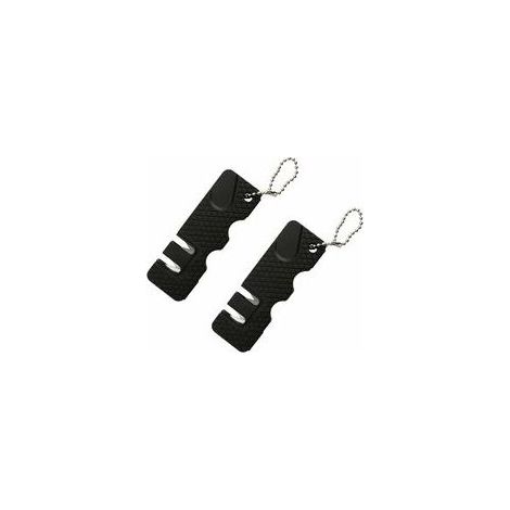 2 Pcs Mini Aiguiseur de Couteau Pierre Aiguiseur de Couteau Outils d'extérieur Cuisine Multifonction Portable Mini Pierre à Aiguiser pour Voyage en Plein Air (Noir)