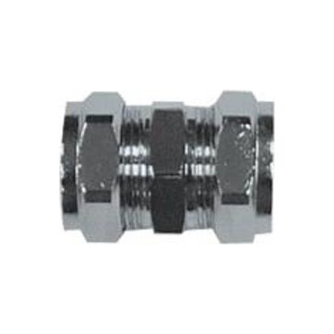 PrimaPlus 8mm Chrome Brass Compression Coupling Fitting (1/2)