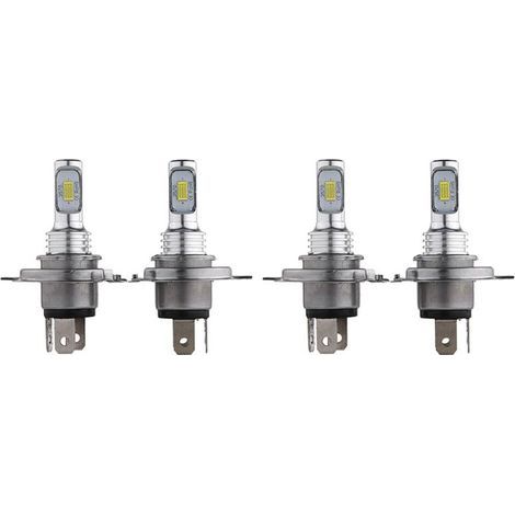 Convient aux ensembles de 4 ampoules de phares LED H4 9003 HB2, convient aux feux de route et de croisement, 35W, 4000 lumens, lumière blanche 6000K. (1/4)