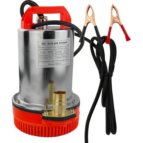 Pompe à eau submersible 12 V CC pour puits profonds, sortie 1 pouce, pompe d'irrigation avec moteur en cuivre amélioré (1/5)