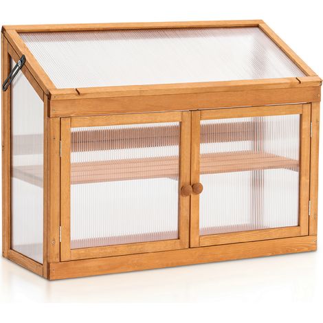M MCombo 2 Etage höhenverstellbares Anlehngewächshaus Treibhaus Pflanzenhaus Holz 0160 (1/5)