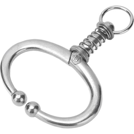 Stainless Steel Nose Ring for Cattle with Spring Clip (1/5)