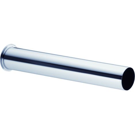 Tube de sortie droit, avec bord rabattu, chrome, 32 x (1/3)