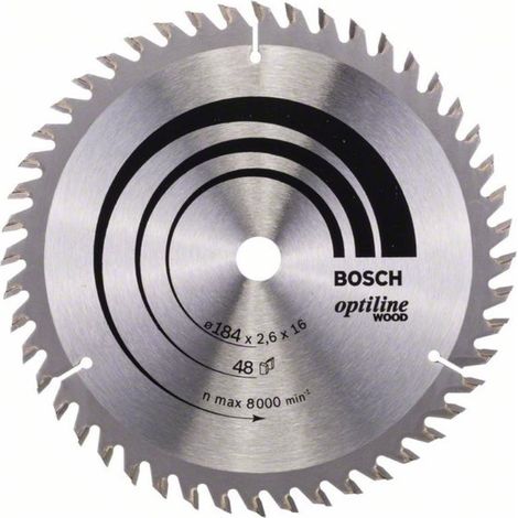 Bosch PRO Wood Circular Saw Blade 184 x 2.6 x 16 mm T48 2608641181