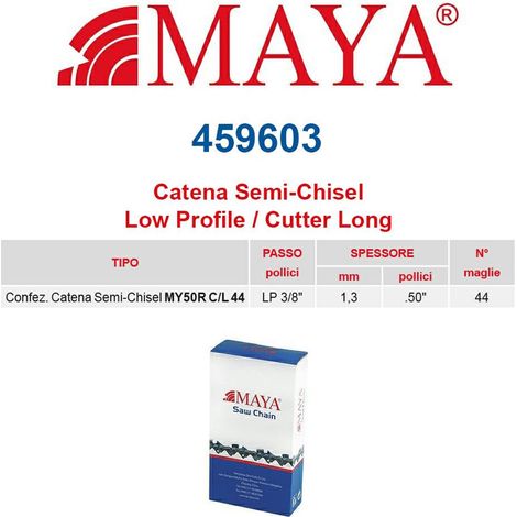 Catena confezionata LP 3/8&quot 1.3 mm - .050&quot 44 maglie senza antirimbalzo profilo Semi tondo lungo - 459603