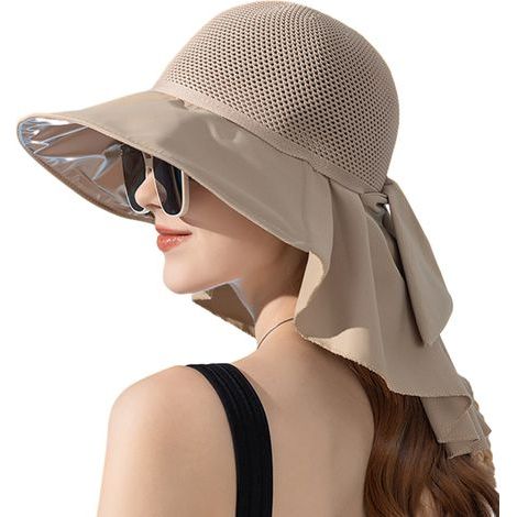 Chapeau De Soleil Pour Jardinage - Large Bordure Et Rabat Pour La Nuque - UPF 50+ - Pliable Et Léger - Taille Réglable 53-58 cm (1/5)