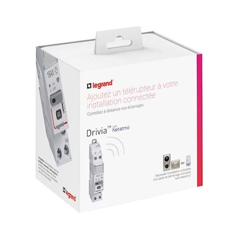 Legrand – Télérupteur connecté – Tension 230V – Intensité 16A – Mode de pose encastré – Compatible avec Netatmo