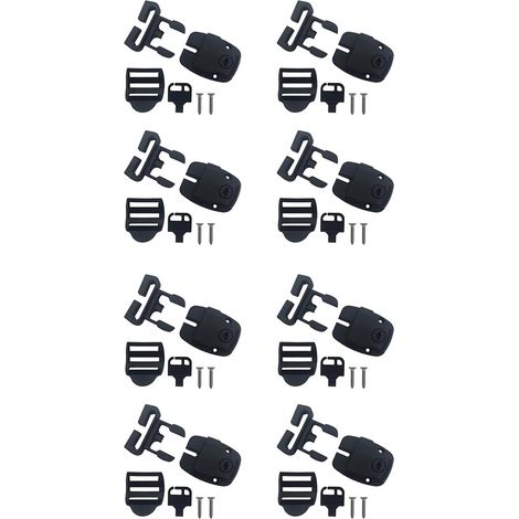 Lot de 8 clips de rechange pour couvercle de spa et jacuzzi, verrouillage à clip avec clés, boucle coulissante et accessoires de matériel pour sangles de housse de spa, boucles durables (1/5)