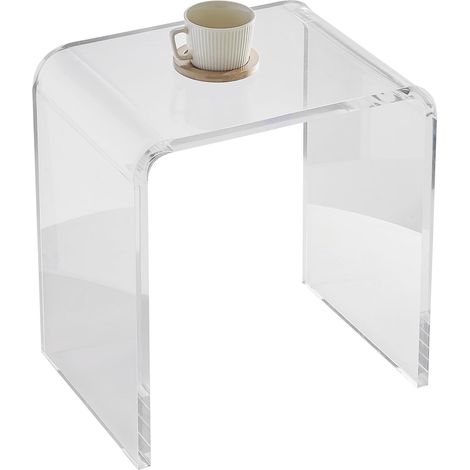 VEVOR Tavolino da Salotto 415x305x460 mm Tavolino da Soggiorno in Acrilico Capacita Carico max. 25 kg per Ufficio a Portata di Mano Soggiorno Camera da Letto Balcone Tavolino Caffe Trasparente Basso (1/5)
