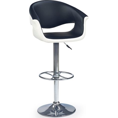 Silla de barra Houston 182 , 93x60x52cm, Cuero ecológico, Metálico (1/2)
