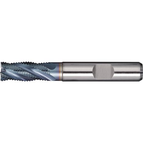 Fraise en bout DIN 844 Type HR D.6mm Longueur utile 19mm HSS-Co5 TiCN Weldon TW (1/2)