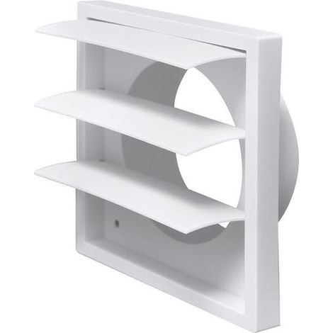 Grille de ventilation carrée - avec clapet anti-retour - pour sortie de ventilateur d'extraction - pour conduit de 200 mm (1/5)