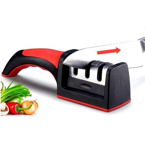 AFFILA COLTELLI MANUALE AFFILATORE 3 IN 1 3 GRANE AFFILACOLTELLI LAME (1/5)