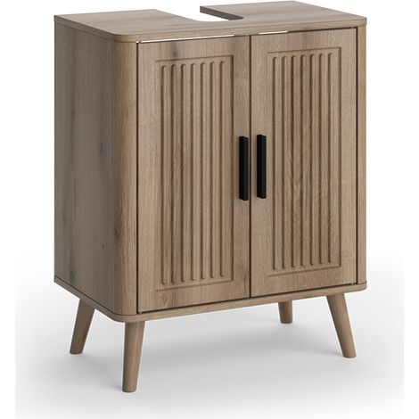 Mueble bajo lavabo Skara, Roble, 48 x 60 cm, Vicco (1/5)