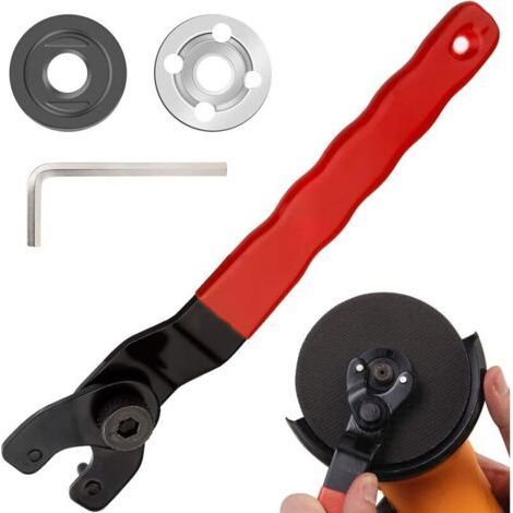 Angle grinder wrench Angle grinder wrench Adjustable spindle wrench with hex socket and 2 threaded flanges (1/5)