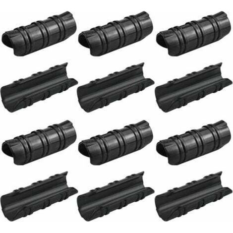 100 clip per serra da 25 mm, resistenti alle alte temperature, durevoli e facili da usare per fissare striscioni, tubi e teli da giardino in serra - Nero