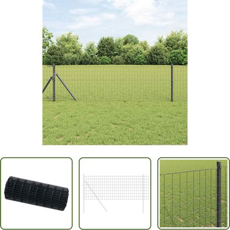 Gartenzaun - Eurozaun Grau 0,8 x 25 m PVC-beschichtetes Eisen (1/5)