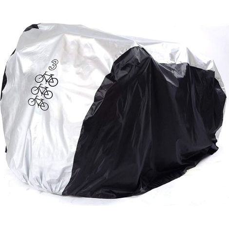 Housse de vélo pour 2 vélos Bike Housse Trois vélos 190T Nylon étanche Bache Velo Exterieur Portable Bache Protection Velo Housse Multi vélo extérieur, Anti-poussière, Protection Pluie et UV (1/5)