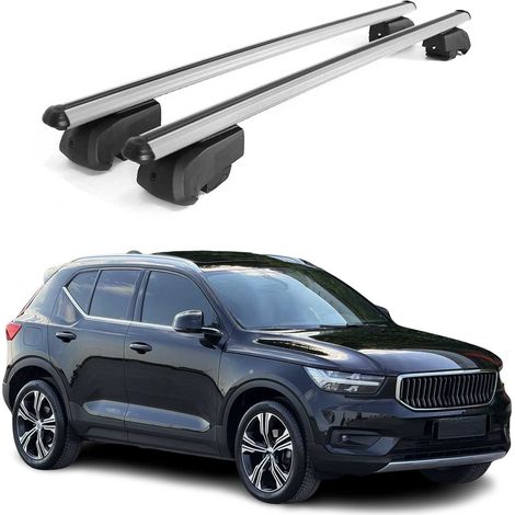OMAC Aluminium Dachträger Querträger für Volvo XC40 2018-2026 – City Crash – ISO/PAS 11154:2006 – Abschließbar – Max. 75 kg – 2 Stangen Silber (1/5)