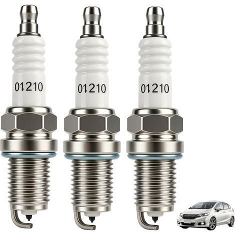 Set of 3 High-Performance Spark Plugs for Petrol Engines - Ensures Reliable Starting, Long Lifespan, Robust Anti-Fouling Design (1/5)