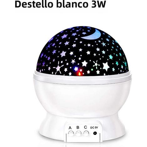 3-Watt-Sternenprojektor-Nachtlicht für Jungen und Mädchen, drehbare LED-Wanddekoration, tolles Geschenk fürs Schlafzimmer (1/5)