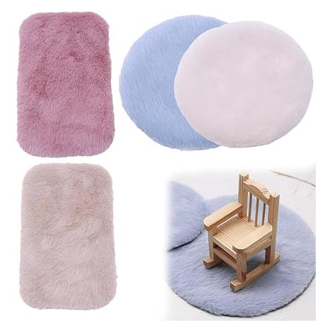 Tapis Miniature, Mini en Peluche pour Maison de Poupée, Tissés Vintage, 1:12 Accessoires Déco Salon, Chambre et Cuisine, Décoration (1/5)
