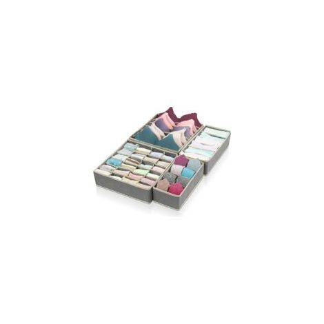 Boîte de rangement pour sous-Vêtements et des Chaussettes, une Armoire et des Tiroirs de Rangement, lot de 4 Sac Armoire multimédia pour des soutiens-GORGE,Chaussettes, Caleçons et Petits Accessoires (1/4)