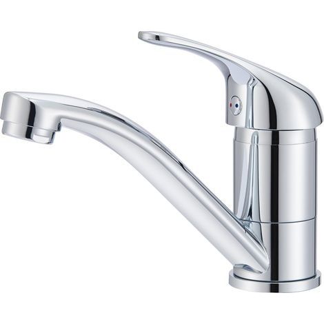Robinet Salle de Bain Mitigeur Lavabo Chromé, Petit Robinet Lave Main Acier Inox, Aérateur Amovible, Chaud et Froid Réglable, Hauteur de Bec de 87 mm (1/5)