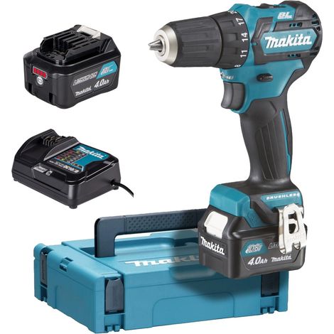 Makita – Perceuse visseuse 12V CXT Li-Ion avec 2 batteries 10.8V 4.0Ah – Moteur sans charbon – Éclairage LED – Coffret MakPac – DF332DSMJ