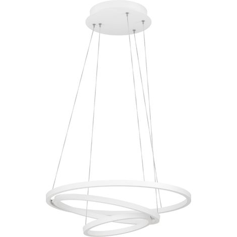 Lampadario A Sospensione Moderno Lobinero-Z Alluminio Bianco 1 Luce Led 43,2W (1/9)