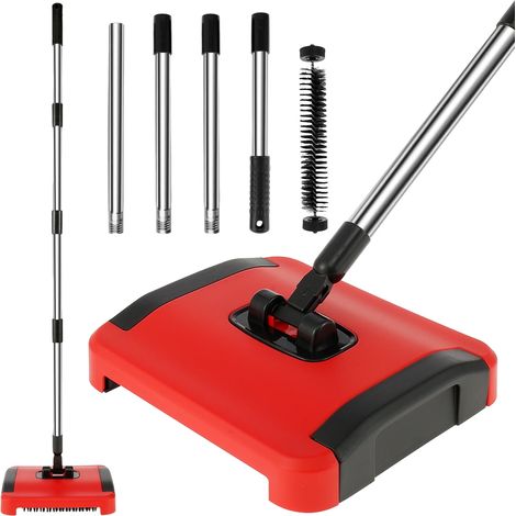 Balai à tapis manuel Qenwkxz avec brosse en crin de cheval, nettoyeur de tapis, balai à tapis manuel efficace, brosse à rouleau pour le nettoyage des poils d'animaux. (1/5)