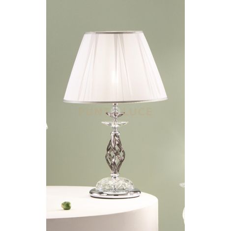 LUME GRANDE 1306 1 LUCE FUME' E CROMO ATTACCO E27 H.39+26CM