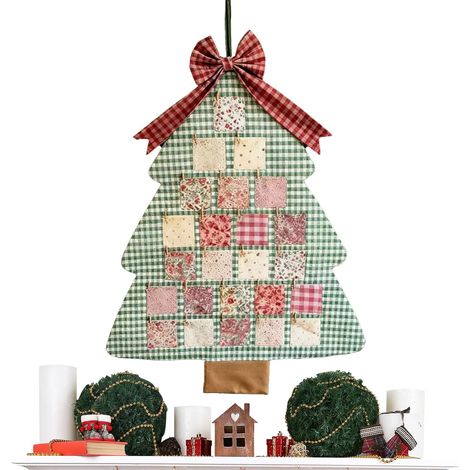 Calendrier De L'Avent De Noël Décoration D'Avent 24 Jours Pour La Maison Compte à Rebours Fait Main avec 24 Poches - Pour Salon Couloir Chambre Bureau Entrée Fenêtre Porte Adultes (1/5)