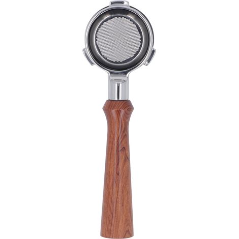 58-mm-Siebträger ohne Boden, stabiler Holzgriff, Edelstahl-Filterkorb, abnehmbarer 3-Griff-Siebträger für Barsetto F Red Sour Branch (1/5)
