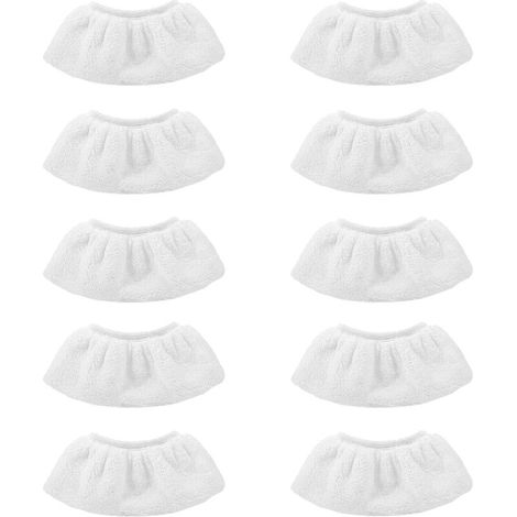 Lot de 10 housses en microfibre pour nettoyeur à vapeur Housses de rechange pour nettoyeur vapeur à main Serviettes éponge lavables en machine Housse en coton éponge (1/5)