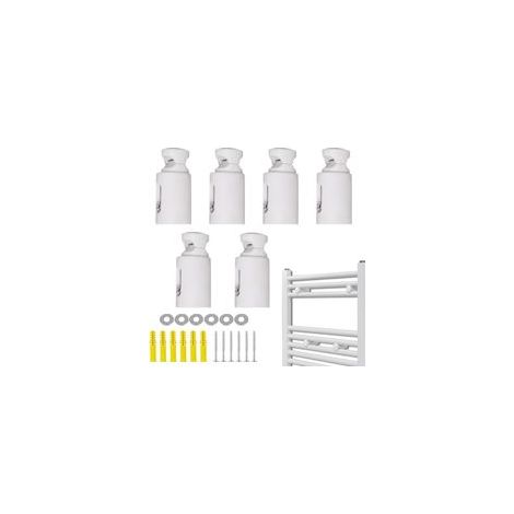 6 Pièces Fixations pour Radiateur Sèche-Serviette,Supports de Rechange pour Radiateur,Fixation Seche Serviette,Support Radiateur Distance,pour Tout Radiateur SDB Droit ou Courbé