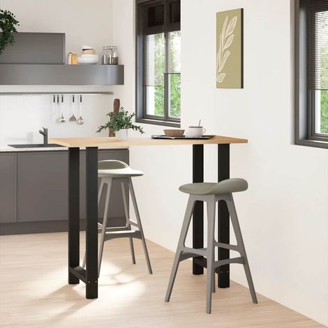 vidaXL Patas para mesa de bar negras (2 unidades, 60 x 110-111 cm, acero) (1/2)