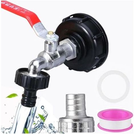 Robinet Cuve 1000l Plastique,3/4 IBC Bouchon Cuve 1000l,S606 Robinet Recuperateur Eau De Pluie,pour Jardin,Baril De Pluie (1/4)