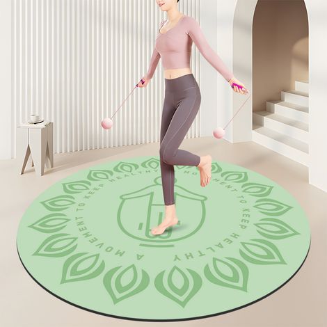 HSS-Tapis de gym à domicile, tapis absorbant les chocs et le bruit pour salles de sport,convient pour la corde à sauter et les exercices cardio - rond de 100 cm de diamètre-140x140cm