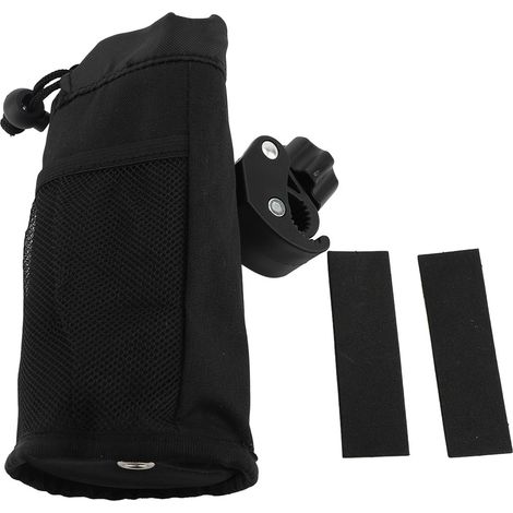 Porte-gobelet de moto en tissu Oxford avec sac en filet, rotatif à 360 degrés, résistant à l'eau, isolé pour vélo, scooter, ATV, UTV, poussette, chariot de golf, 1 pièce. (1/2)