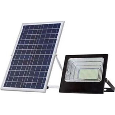TrAdE Shop Traesio - Faro A Led Con Pannello Solare 200 W Luce Bianca Fredda 6500k Batterie Al Litio - (1/5)