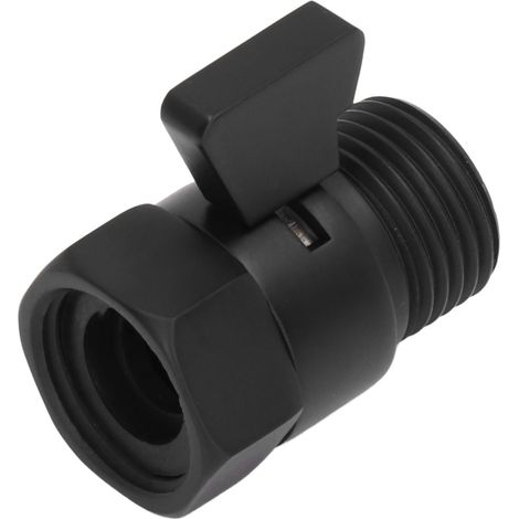 G1/2 Messing-Absperrventile für Duschkopf, schwarz, Badezimmer-Wasserregler (1/5)