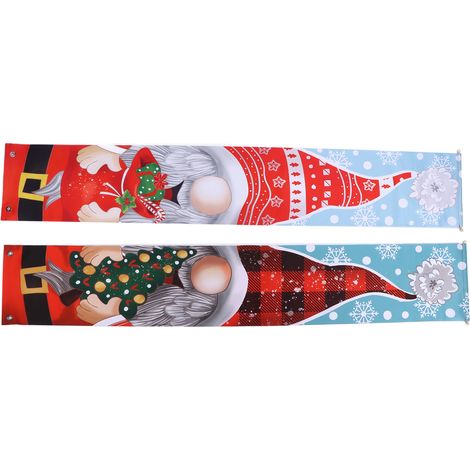 Weihnachtsdekoration für die Veranda: Attraktive Türdekorationen mit Schneeflocken und einem Schneemann für die Feiertage (1/5)