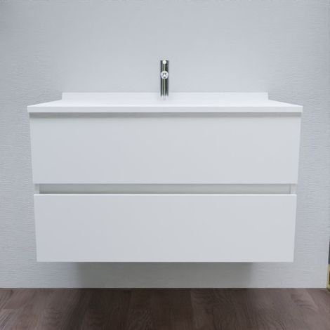 BadezimmerMˆbel 90 cm ROMY - Glânzendes Weifl (1/5)