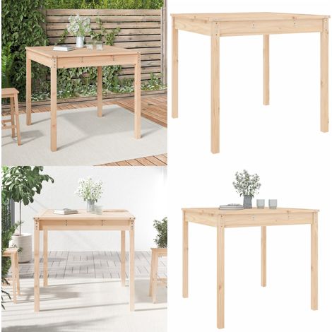 Gartentisch 82,5x82,5x76 cm Massivholz Kiefer - Gartentisch - Gartentische - Home & Living (1/5)