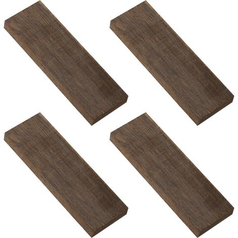 4 Morceaux de Bois Dur 12cm X 4cm X 1cm Blocs Exotiques Naturels pour Projets de Menuiserie et D'Artisanat, Poignée de Couteau de Sculpture sur Bois, Kaki (1/5)