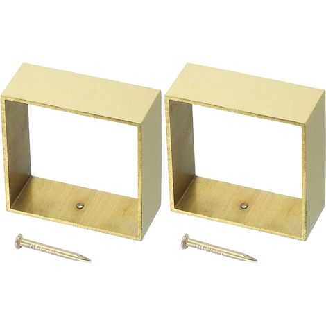 2 Pcs Cache-Pieds en Laiton pour Meubles 1.85 x 1.97 x 0.79 inch (1/5)